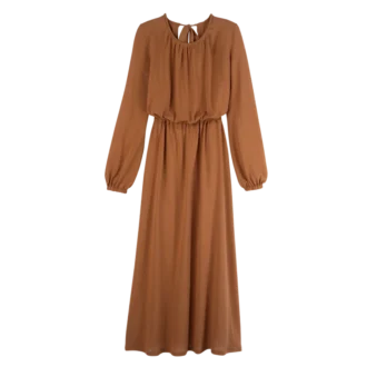 Amber – Langes Kleid aus Crêpe-Jersey