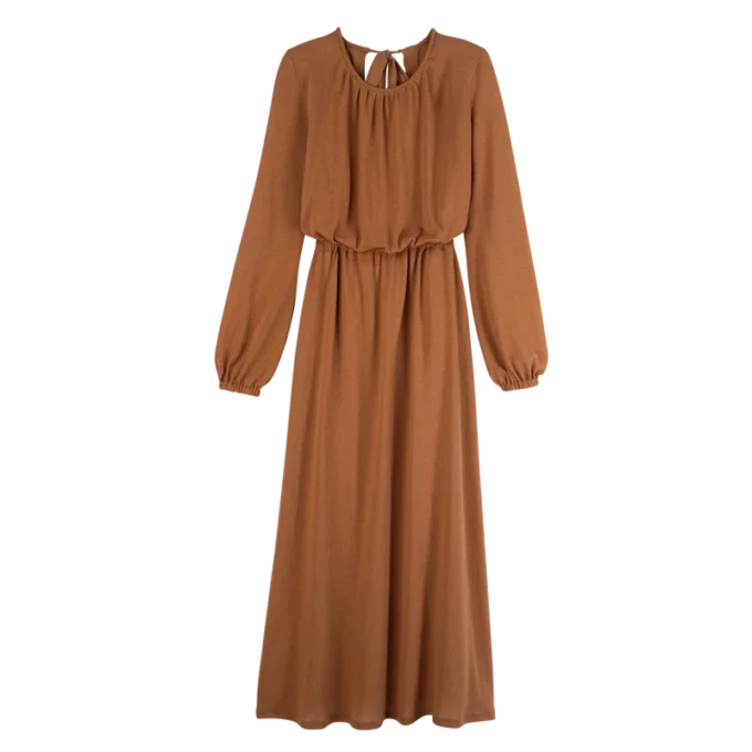 Amber – Langes Kleid aus Crêpe-Jersey Amber – Langes Kleid aus Crêpe-Jersey