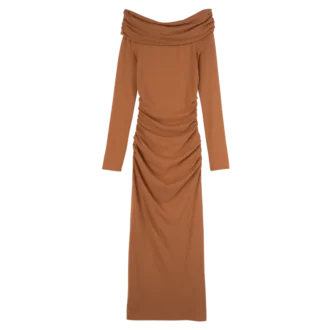 Amber – Langes Kleid aus Crêpe-Jersey
