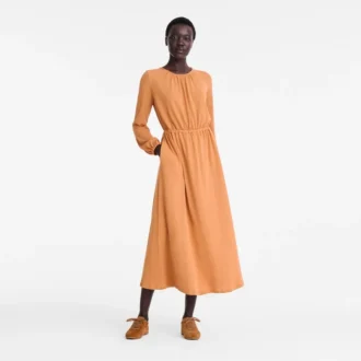 Amber – Langes Kleid aus Crêpe-Jersey