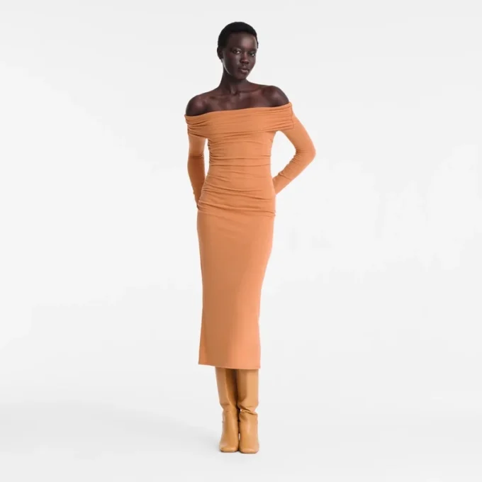 Amber – Langes Kleid aus Crêpe-Jersey Amber – Langes Kleid aus Crêpe-Jersey