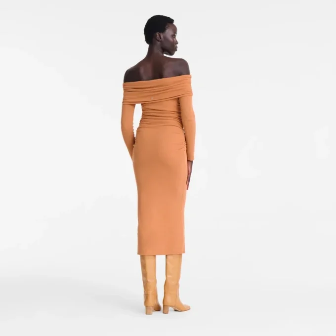 Amber – Langes Kleid aus Crêpe-Jersey Amber – Langes Kleid aus Crêpe-Jersey