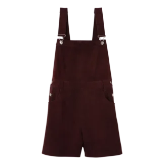 Aubergine – Leder-Jumpsuit