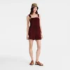 Aubergine – Leder-Jumpsuit