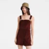 Aubergine – Leder-Jumpsuit