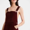 Aubergine – Leder-Jumpsuit