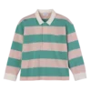 Ballerina/Mint – Gestreiftes Jersey-Poloshirt