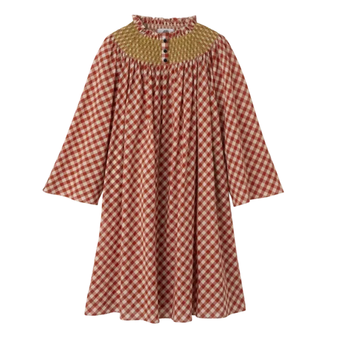 Bark – Kleid aus Vichy-Jacquard