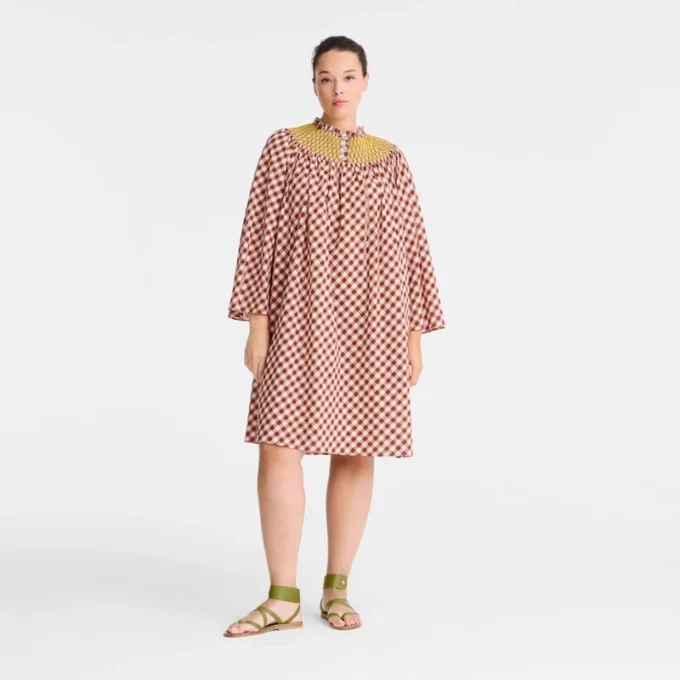 Bark – Kleid aus Vichy-Jacquard