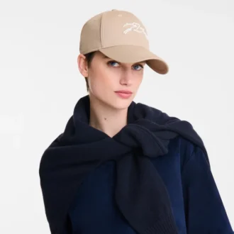 Beige – Bio-Baumwolle Einfarbige Kappe