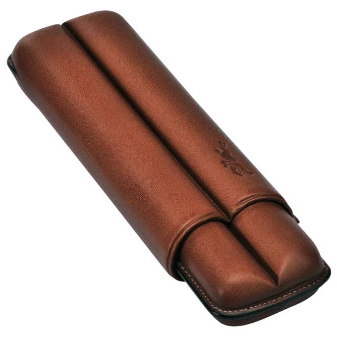 Braun – Leder-Zigarrenetui