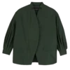 British Green – Kimonojacke aus technischem Taft