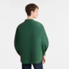 British Green – Kimonojacke aus technischem Taft