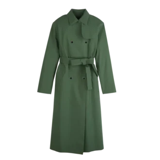 British Green – Wasserabweisender Trenchcoat aus technischem Canvas