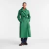 British Green – Wasserabweisender Trenchcoat aus technischem Canvas