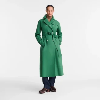 British Green – Wasserabweisender Trenchcoat aus technischem Canvas