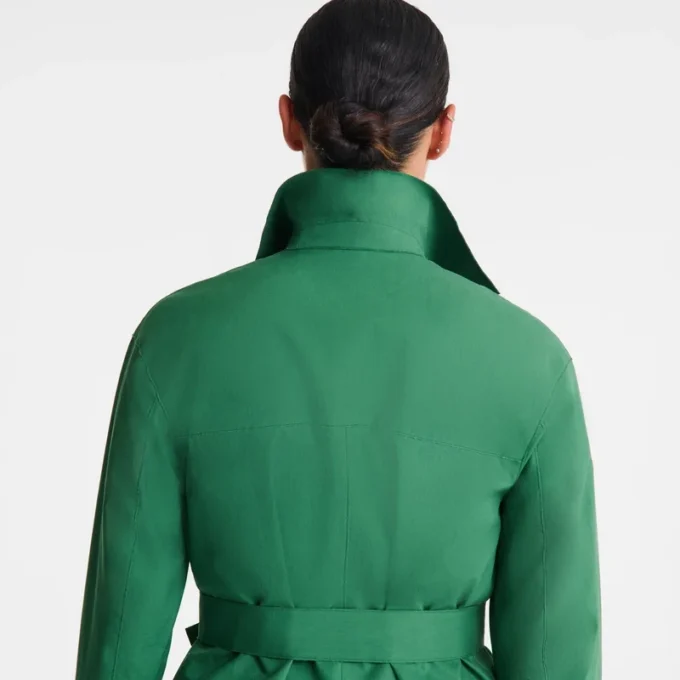 British Green – Wasserabweisender Trenchcoat aus technischem Canvas