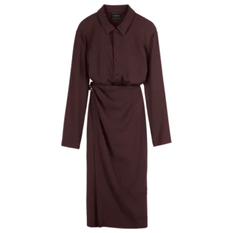 Burgunderrot – Kreppkleid