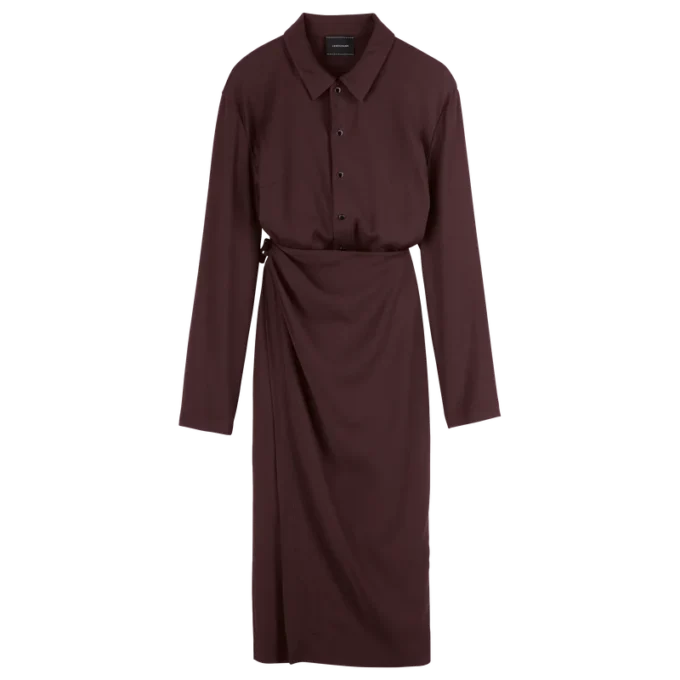 Burgunderrot – Kreppkleid