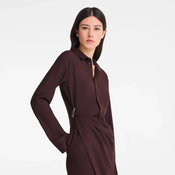 Burgunderrot – Kreppkleid