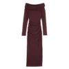 Burgunderrot – Langes Kleid aus Crêpe-Jersey Burgunderrot – Langes Kleid aus Crêpe-Jersey