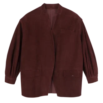 Burgunderrot – Lederjacke