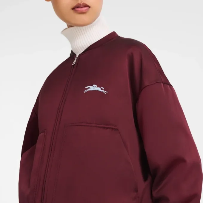 Burgunderrot – Satinjacke
