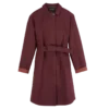 Burgunderrot – Wasserabweisender Trenchcoat aus technischem Canvas