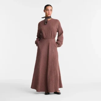 Cashew – Jacquard-Baumwollkleid