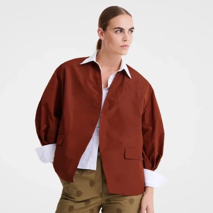 Chestnut – Kimonojacke aus technischem Taft