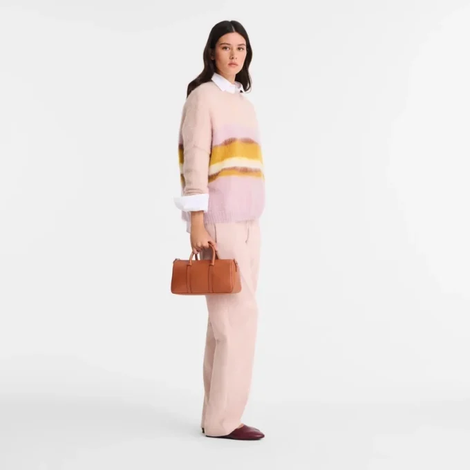 Cognac – Handtasche Daylong M aus Leder