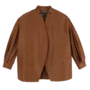 Cognac – Kimonojacke aus technischem Taft