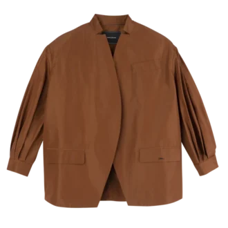 Cognac – Kimonojacke aus technischem Taft