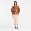Cognac – Kimonojacke aus technischem Taft
