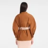 Cognac – Kimonojacke aus technischem Taft