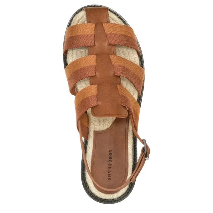 Cognac – Ledersandalen mit Schatteneffekt