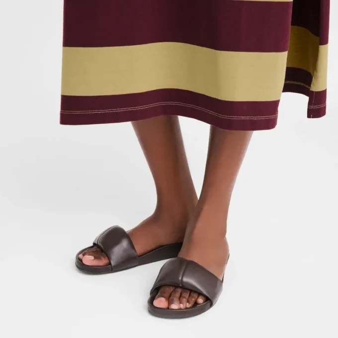Ebony – Leder-Pantoletten Roseau