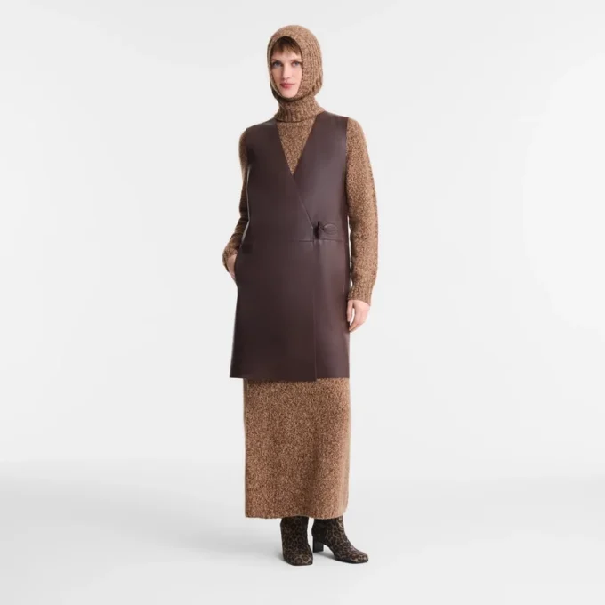 Ebony – Ärmellose Lederjacke Ebony – Ärmellose Lederjacke
