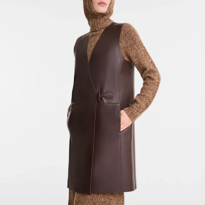 Ebony – Ärmellose Lederjacke Ebony – Ärmellose Lederjacke