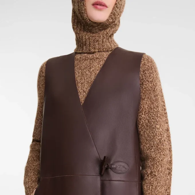 Ebony – Ärmellose Lederjacke Ebony – Ärmellose Lederjacke