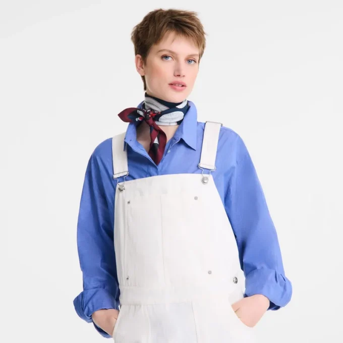 Ecru – Baumwoll-Jumpsuit