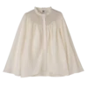 Ecru – Bluse mit gesmoktem Schleier Ecru – Bluse mit gesmoktem Schleier