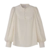 Ecru – Fließende Kreppbluse Ecru – Fließende Kreppbluse
