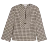 Ecru – Jacquard-Baumwollbluse Ecru – Jacquard-Baumwollbluse