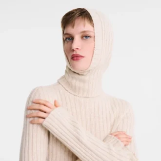 Ecru – Strick-Balaclava