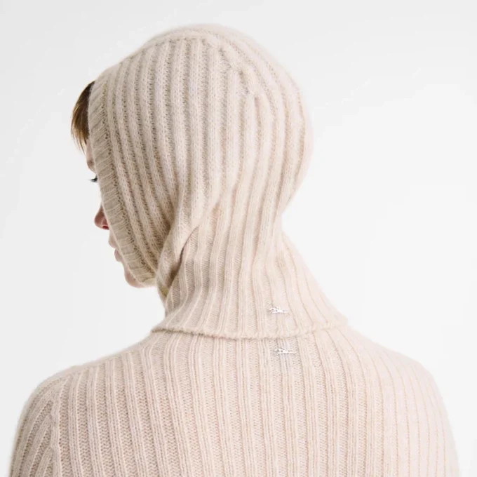 Ecru – Strick-Balaclava