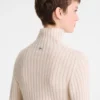 Ecru – Strickpullover mit hohem Kragen Ecru – Strickpullover mit hohem Kragen