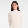 Elfenbein – Langes Strickkleid Elfenbein – Langes Strickkleid