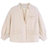 Elfenbein – Strick-Kimonojacke Elfenbein – Strick-Kimonojacke
