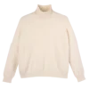 Elfenbein – Strickpullover mit hohem Kragen Elfenbein – Strickpullover mit hohem Kragen